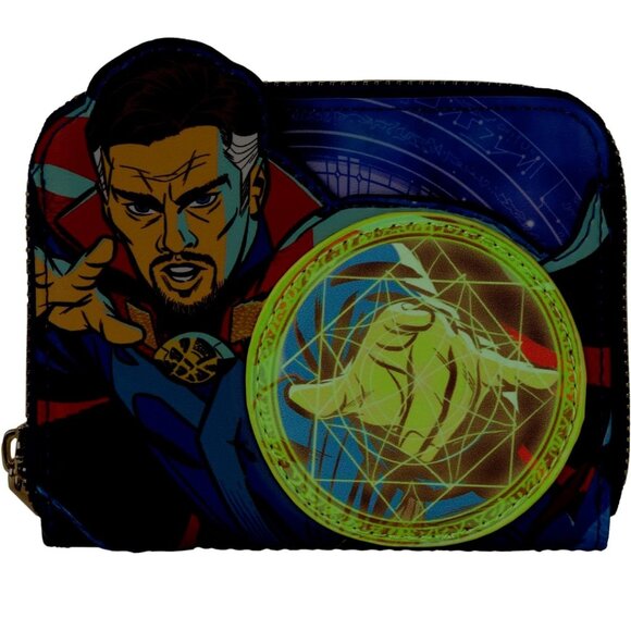 NWT Loungefly Marvel Dr Strange Multiverse Zip Around Wallet - Picture 4 of 9